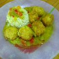 El cooksnap de 67yuki cuando hizo Albóndigas thai de pollo con leche de coco.