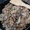 El cooksnap de Crystal Carrasquilla cuando hizo Champiñones al vino.