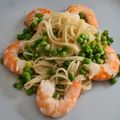 Cooksnap de Cuistorando sur la recette Farfalles aux  crevettes et aux petits pois
