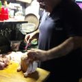 El cooksnap de Ángel Rubén Córdoba cuando hizo Pollo relleno con jamón y queso.