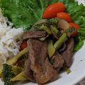 saori t.'s cooksnap of when they made Stir fry of lime beef, broccoli and mushrooms.