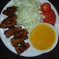 El cooksnap de Soto Yanetsita cuando hizo Dedos de pollo en salsa de mango y habanero.