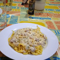El cooksnap de Diego cuando hizo Salsa de puerro para pasta.