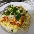 Balogh Gyöngyike Cooksnap-ja, amikor elkészítette a(z) Sajtos-csirkés fajitas spagetti receptet.