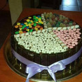 El cooksnap de Mariel Garat cuando hizo Torta golosinera de chocolate.