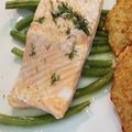 Colum's cooksnap of when they made Salmon with garlic and dill butter sauce.