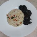 Cooksnap dari Eko Lilis untuk resep Oseng cumi hitam dan Nasi goreng sambal matah