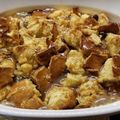 Chris's cooksnap of when they made Brioche Bread Pudding with Caramel Sauce.