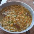 El cooksnap de Paola Aros cuando hizo Sopa de verduras con panita de pollo.