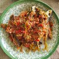 Cooksnap FZ Adzlin semasa beliau membuat Ikan goreng berlado.