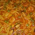 El cooksnap de María José MR 👨‍👩‍👧 cuando hizo Fideua de sepia, gambas y almejas.