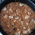 El cooksnap de Cinthya Hernández cuando hizo Arroz meloso con bacalao.