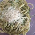 El cooksnap de Elena cuando hizo Pesto de albahaca.