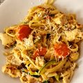 El cooksnap de Lily Cobos cuando hizo Pasta integral con pollo y espinacas.
