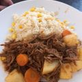 El cooksnap de Karen cuando hizo Deshebrada de res.