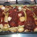 El cooksnap de Ernesto Dueñas cuando hizo Chamorro de Cerdo Sonorense.