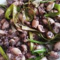 El cooksnap de Fini Bautista Angulo cuando hizo Chopitos con ajos tiernos.