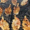 El cooksnap de Mario H. Davi cuando hizo Piruletas de langostinos.
