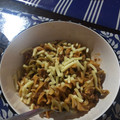 El cooksnap de Janelle Emanuel cuando hizo Tornillos en salsa de tomate y carne molida.