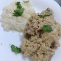 El cooksnap de Leonardo Garcia cuando hizo Blanquette de veau al champiñón (ternera).