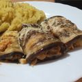 El cooksnap de ema aviles cuando hizo Rollitos de berenjena con atún.