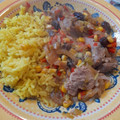 El cooksnap de Ana Laura Estevez Elgue cuando hizo Bondiola a la cerveza con arroz blanco al pesto.