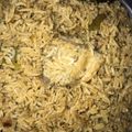 Shazi Mudabbir's cooksnap of when they made Chicken biryani, raita aur salad.