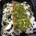 El cooksnap de gferrando cuando hizo PECHITO DE CERDO TIERNIZADO AL VINO BLANCO CON DISCOS DE BATATA.