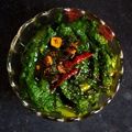 Mintu Chatterjee's cooksnap of when they made লাসুনি পালক চিকেন (Lasuni Palak Chicken recipe in Bengali).