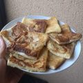 El cooksnap de Alejandro Hinke cuando hizo Tostadas francesas.