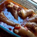 El cooksnap de Olga Sierra cuando hizo Rabos de cerdo estofados.