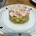 El cooksnap de M C cuando hizo Tartar de aguacate y langostinos.