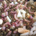 El cooksnap de Samantha 🍳 cuando hizo Guisantes con bacon y huevo duro.