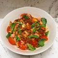 El cooksnap de Catalina Bobadilla Delgado cuando hizo Tornillitos con salsa de tomates y especias.