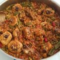 El cooksnap de C.H. Lanchas cuando hizo Arroz con conejo.