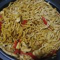 El cooksnap de cocina cuando hizo Auténticos Fideos Chinos Fritos (Chow mein).