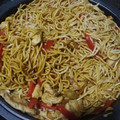 El cooksnap de cocina cuando hizo Auténticos Fideos Chinos Fritos (Chow mein).