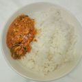 Abah Emmanuel's cooksnap of when they made Egg sauce with sticky rice.