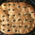 El cooksnap de Ricardo Esparza cuando hizo Focaccia de aceitunas negras y romero.