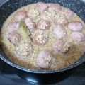 El cooksnap de Gloria cuando hizo Albóndigas con salsa de almendras fritas.