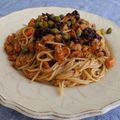 El cooksnap de Intestinofino cuando hizo Pasta integral con boloñesa de soja texturizada.