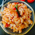 Falak Numa का कुकस्नैप जब उन्होंने रेड ग्रेवी मैकरॉनी (red gravy macaroni recipe in Hindi) बनाया था।
