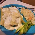 El cooksnap de Karla Esparza cuando hizo Enchiladas verdes.
