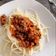 El cooksnap de Priscila Marquez cuando hizo Espaguetti a la bolognesa.