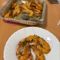 El cooksnap de Samantha Abreu cuando hizo Gambones al horno.