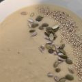 El cooksnap de Veronica Navarro cuando hizo Crema de puerros con manzana.
