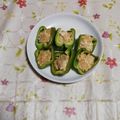 くネコまろす's cooksnap of when they made ♡あっさり味♪鶏挽肉でピーマンの肉詰め♡.