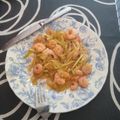 El cooksnap de stegui dominlama cuando hizo Spaguettis de calabacín con gambas y queso Parmesano.
