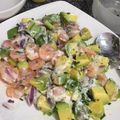 El cooksnap de katy mendoza cuando hizo Camarones cremosos con aguacate 🥑y cebolla roja.