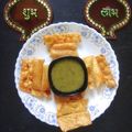 Jigisha Modi's cooksnap of when they made ચોળાફળી અને ચટણી (Chorafali and Chutney).